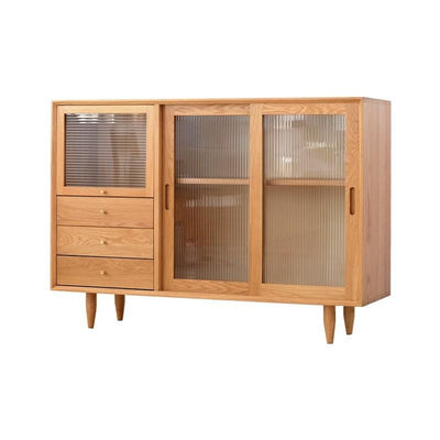 Aokeer Kitchen Sideboard Nordic Solid Wood Sideboard Simple Modern Storage Cabinet Tea Creative