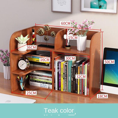 Desk Small Bookshelf on Simple Office Desktop Rack Multi-layer Student Dormitory Storage Children