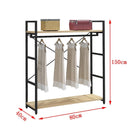 🔥🔥【Ready Stock】Bedroom Locker Cloakroom Double-decker Hanger Simple Style Home Open Floor-to-be