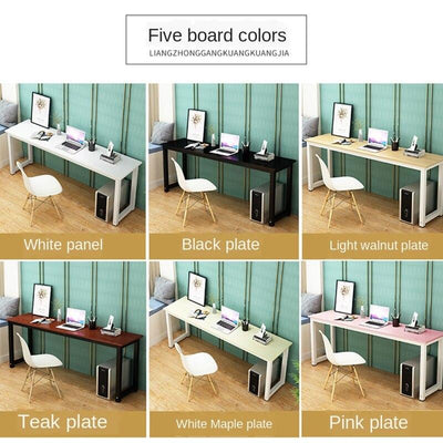 BEIMU Office Table Simple Rectangular Desk Learning Table Narrow Table Against The Wall Long Table