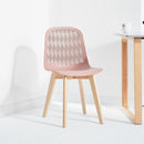 FORTUNE Nordic plastic chairs modern minimalist home backstool creative solid wood dining table