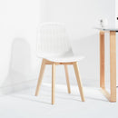 FORTUNE Nordic plastic chairs modern minimalist home backstool creative solid wood dining table