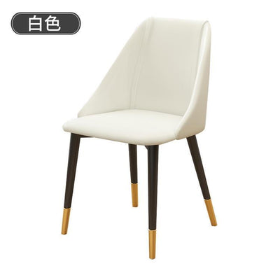 【Free Shipping】Dining Chair Waterproof Leather Nordic Chair Makeup Chair Home Back Stool