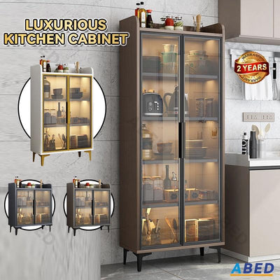 Kitchen Cabinet Storage Cabinet Simple Modern Light Luxury Side Cabinet Living Room Wall Rack