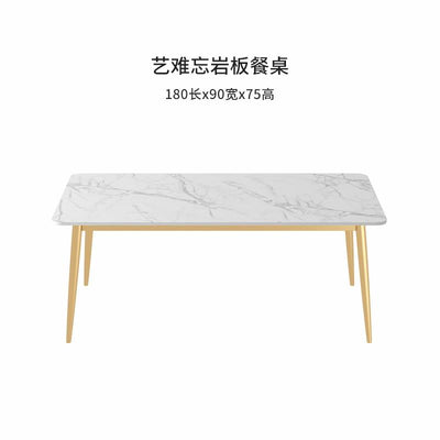 SENBIJU Marble Dining Table Modern Minimalist Household Small Apartment Scratch And High