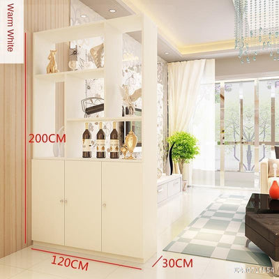 Solid Wood Storage Cabinet Hall Entrance Door Screen bookshelf Partition Space Saver Display Rack