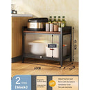 CAGK Kitchen Rack Storage Cabinet With Door Floor-standing Multi-layer Microwave Oven Pot Rack