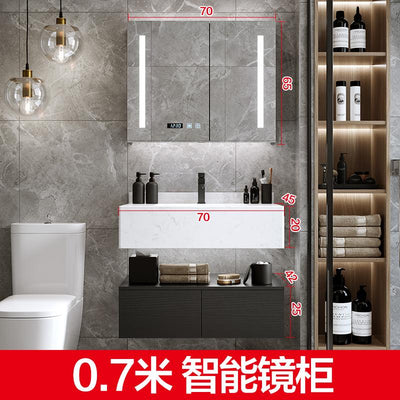 Marble Bathroom Cabinet Combination Intelligent Modern Simple Toilet Light Luxury Sink Wash Face