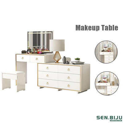 SENBIJU Internet Dresser Bedroom Modern Simple Celebrity Ins Style Makeup Table Small Apartment