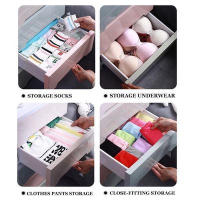 76CM Wide Storage Drawer Cabinet Space Saving Storage Cabinet Children's Clothes Household Plastic