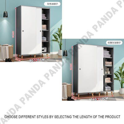 Wardrobe Whit Mirror Sliding Wardrobe Bedroom Dressing Mirror Wardrobe Storage Cabinet