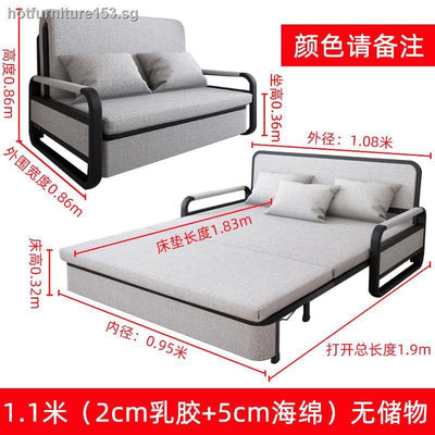 Foldable Sofa Bed Multifunctional Single And Double Sitting Sleeping Small Apartment Living Room