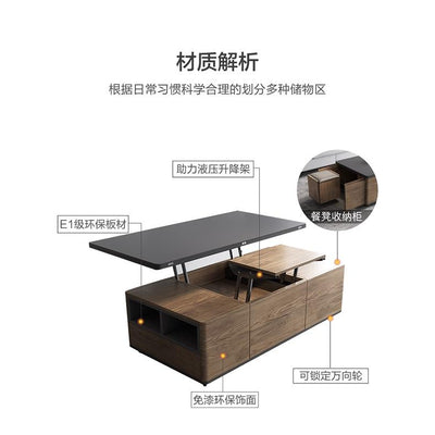 AUSITUR Lifting Coffee Table Living Room Multifunctional Coffee Table Small Apartment Folding Lift