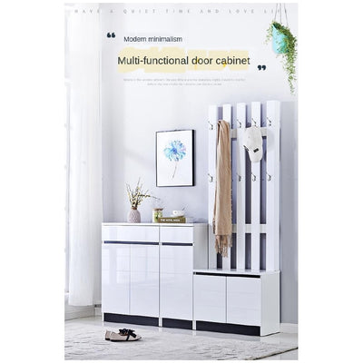 Cabinet Household Door Simple Modern Entrance Hall Hanging Coat Rack Large Capacity Partition Shoe