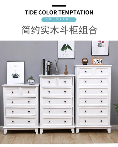 Chest of Drawers Special Price Economical White Solid Wood Modern Simple Large Capacity Nordic