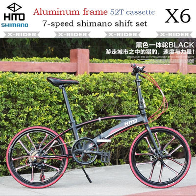 HITO Foldable Bicycle shimano Folding Bicycle Ultra-light Men's And Women's Folding Bike