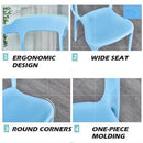 Dining Chair Stackable Chair Simple Horn Chair Thickened With Backrest Plastic Chair Home Dining