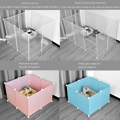 BOUSSAC Pet Playpen Fence Indoor Cage Kennel Bezel Guardrail Cat Fence Small Dog Teddy Rabbit