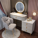 YICHANG LED Nordic Dressing Table Network Red Make Up Table Small Family Bedroom Modern Simple Wood