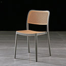 Plastic chair rattan chair household dining chair Nordic stackable armchair