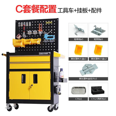 🎉Ready Stock🎉 Tank storm car repair hand tool box household multifunctional tool cabinet large