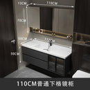 LAL Modern Simple Bathroom Cabinet Bathroom Ceramic Integrated Washstand, Wash Face Light Luxury