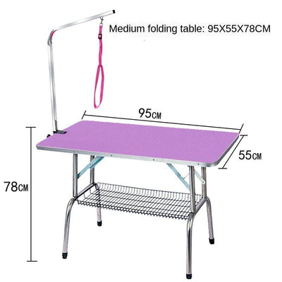 Rack Hair-cutting Fixing Pet Dog Hair-blowing Household Folding Shelf Trimming Bath Beauty Table