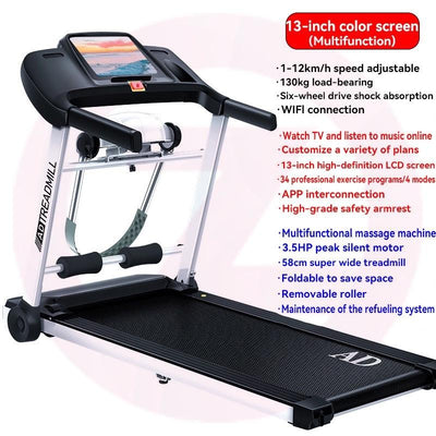 Zero Treadmill Home Large Folding Treadmill Ultra Quiet Gym Treadmill