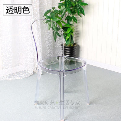 Transparent Chair European Acrylic Casual Creative Soft Bag Dining Chair Simple Personality Plastic