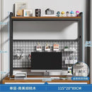 Desktop Shelf Desk Pegboard Wall Shelf Desktop With Grid Multi-layer Shelves Home Students Computer