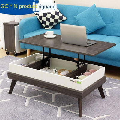 Nordic Tea Table Simple Small Family Tea Table Living Room Multi-functional Coffee Table Lift Table