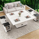 Foldable Dining Table Marble Table Top Small Apartment Home Retractable Coffee Table Folding Table