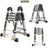 Thickened Aluminum Alloy Multi-function Telescopic Engineering Ladder Portable Herringbone Household