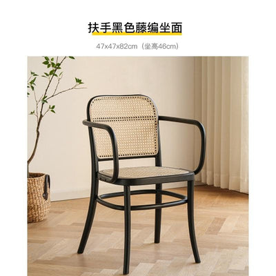 Rattan Chair White Dining Chair Solid Wood Study Chairs Dining Chair