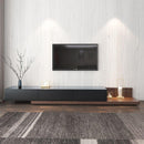 Nordic Tv Cabinet Tea Table Combination Black Walnut-colored Retractable Tv Cabinet Modern Simple