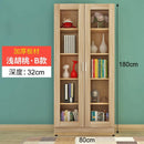 Bookcase Combination Simple Modern Living Room with Door Cabinet Glass Door Bookcase Economical