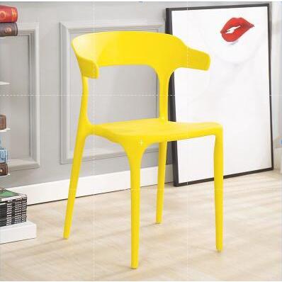 Dining Chair Stackable Chair Simple Horn Chair Thickened With Backrest Plastic Chair Home Dining