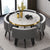 (4+1) Nordic Simple Round Dining Coffee Table Chair