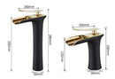 Water House Faucet All Copper Nordic Hot and Cold Black Gold Household Bathroom Basin Water Tap