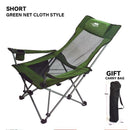 WONZOM Outdoor Foldable Chair Casual Portable Field Camping Chair Arm Chair Recliner Lounge Chair