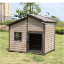 Outdoor Dog House Solid Wood Rain Proof Sunscreen Anticorrosive Dog House Dog Cage Large And