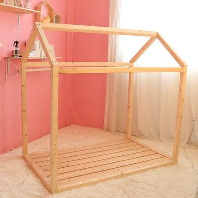 Nordic Children's Bed Floor-to-ceiling Bed 5 X 5cm Wooden Frame House Bed Custom-made Shake Sound