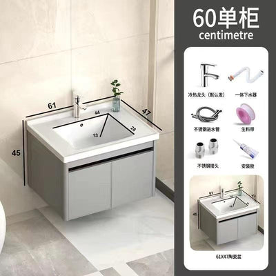 LAL Bathroom Cabinet With Mirror Cabinet Ceramic Basin Bathroom Vanity Cabinet Toilet Luxury Basin