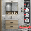 Modern simple toilet bathroom cabinet hand washing face basin mirror cabinet combination Nordic