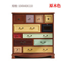 American Bucket Cabinet Solid Wood Bedroom Drawer Storage Wooden Chest of Drawers Living Room Simple