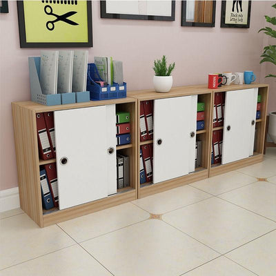 Custom Combination Bookcase Filing Cabinet Office Cabinet Push-pull Door Locker Wooden Panel Data