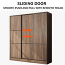 Wardrobe Nordic Bedroom Solid Wood Modern 2021 Simple Push-door Small-family Collection Large