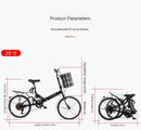 Folding 20-inch Adult Male Female Youth Student Shock Absorption Variable Speed Bicycle Small and