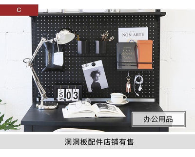 【Free Shipping】Girl Desk Bookshelf Combination Hole Board Shelf Double Bedroom Computer Bookcase