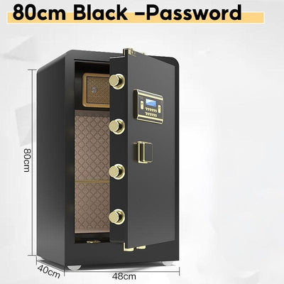 Pl Safe Box Fingerprint Home Password Office Safe Deposit Box Small Anti-theft Alarm Safes Bedside